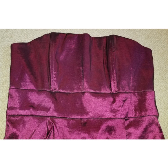 NWOT Womens Dress-THEA DORA-purple stretch w/boning strapless-8 - Picture 2 of 6